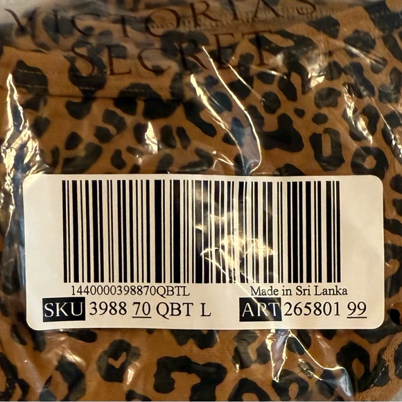 Victoria’s Secret Pink Women’s Cotton Thong Panty. L or M- Leopard Print NWT - Picture 5 of 7